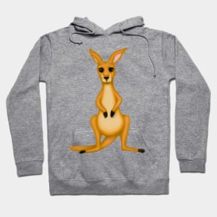 Cute Kangaroo Drawing Hoodie